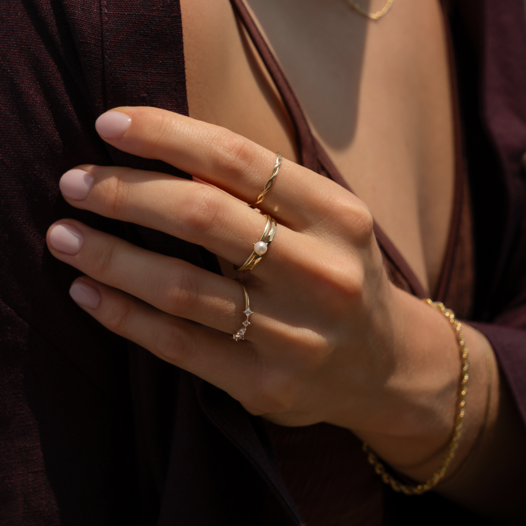 Gehamerde Stapelring