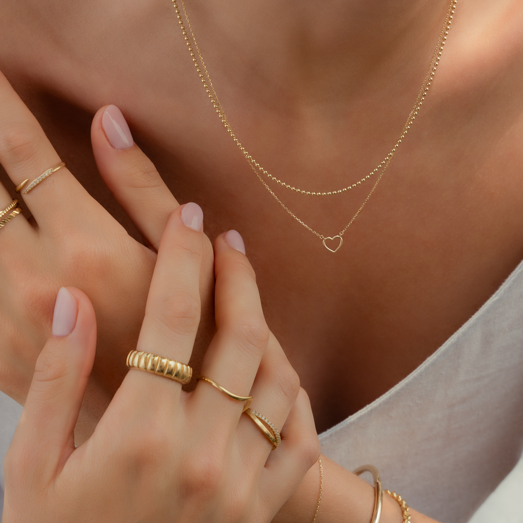 Open Hart Hanger Ketting Dames