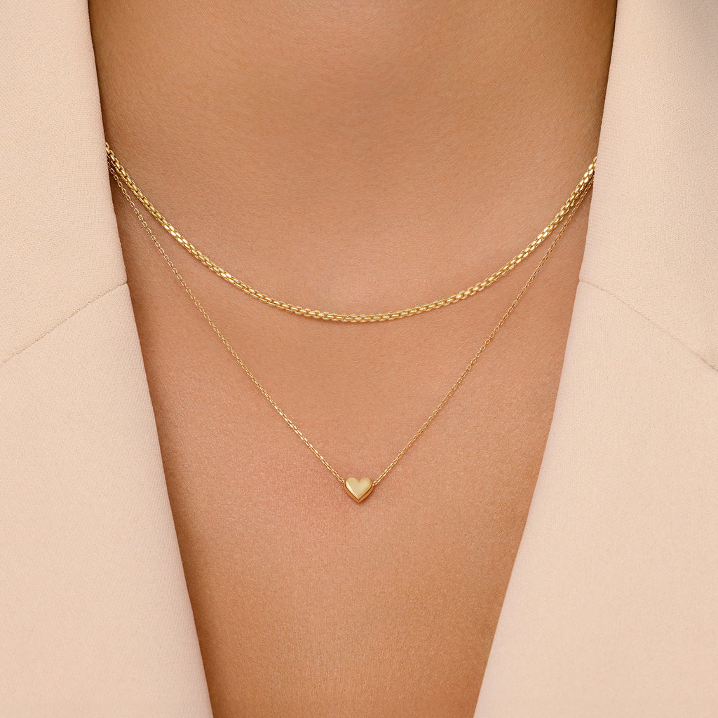 Puffy Hart Hanger Ketting Dames