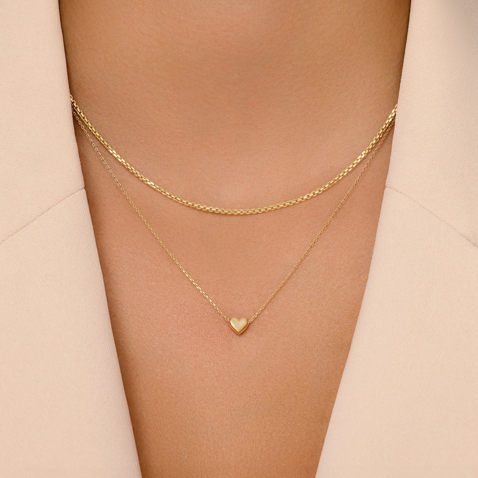 Puffy Hart Hanger Ketting Dames