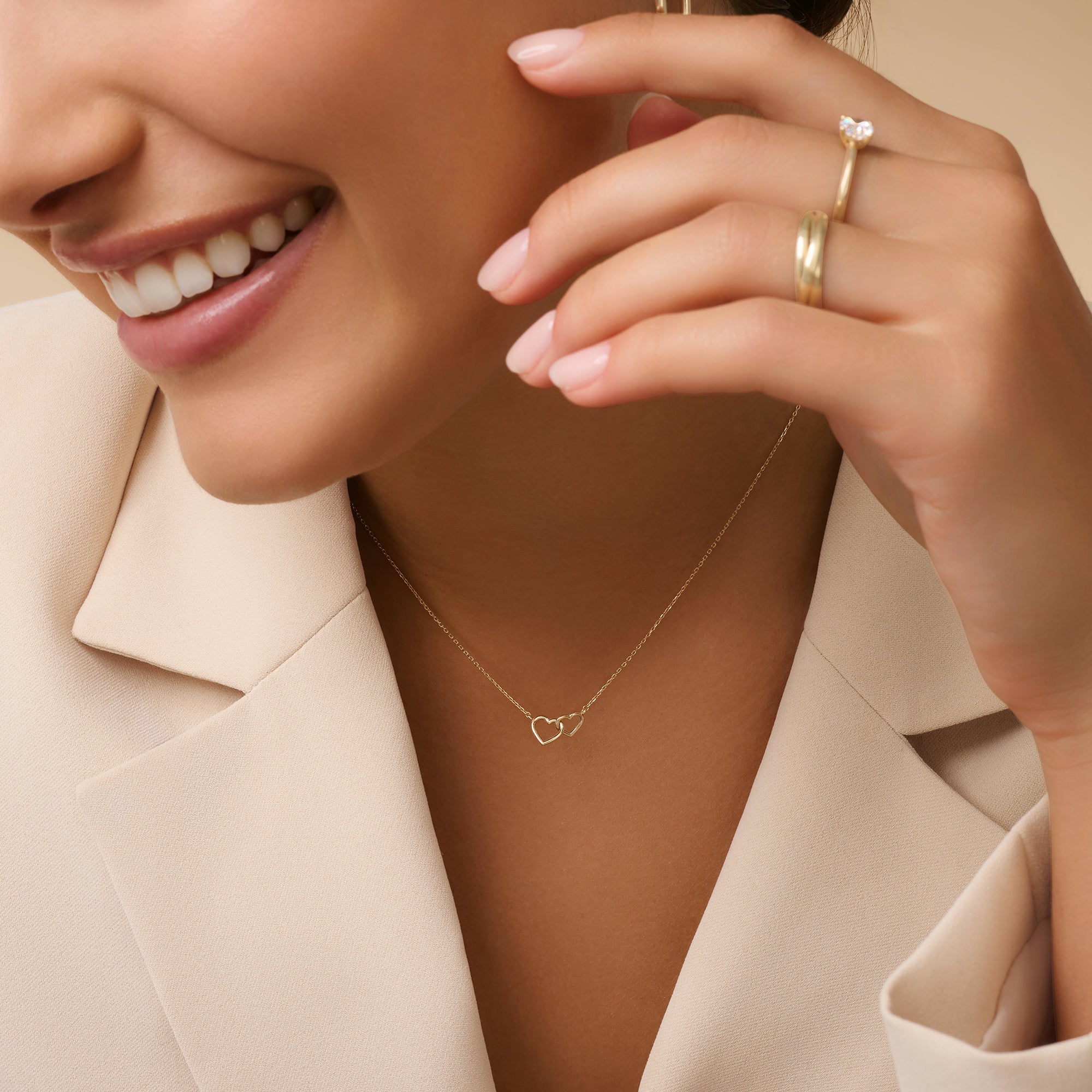 Hart Hanger Schakelketting Dames