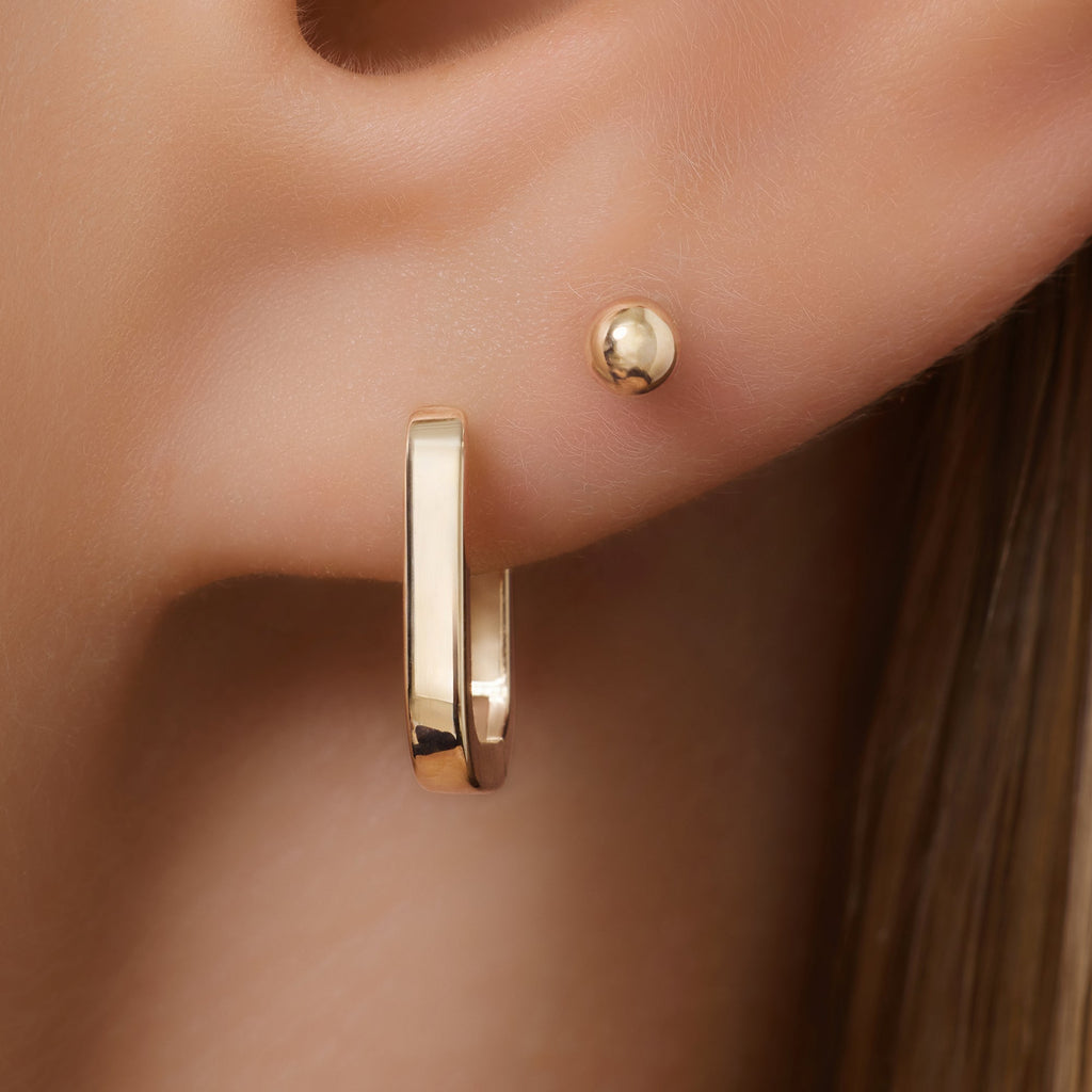 Huggie U Oorringen (12 mm)