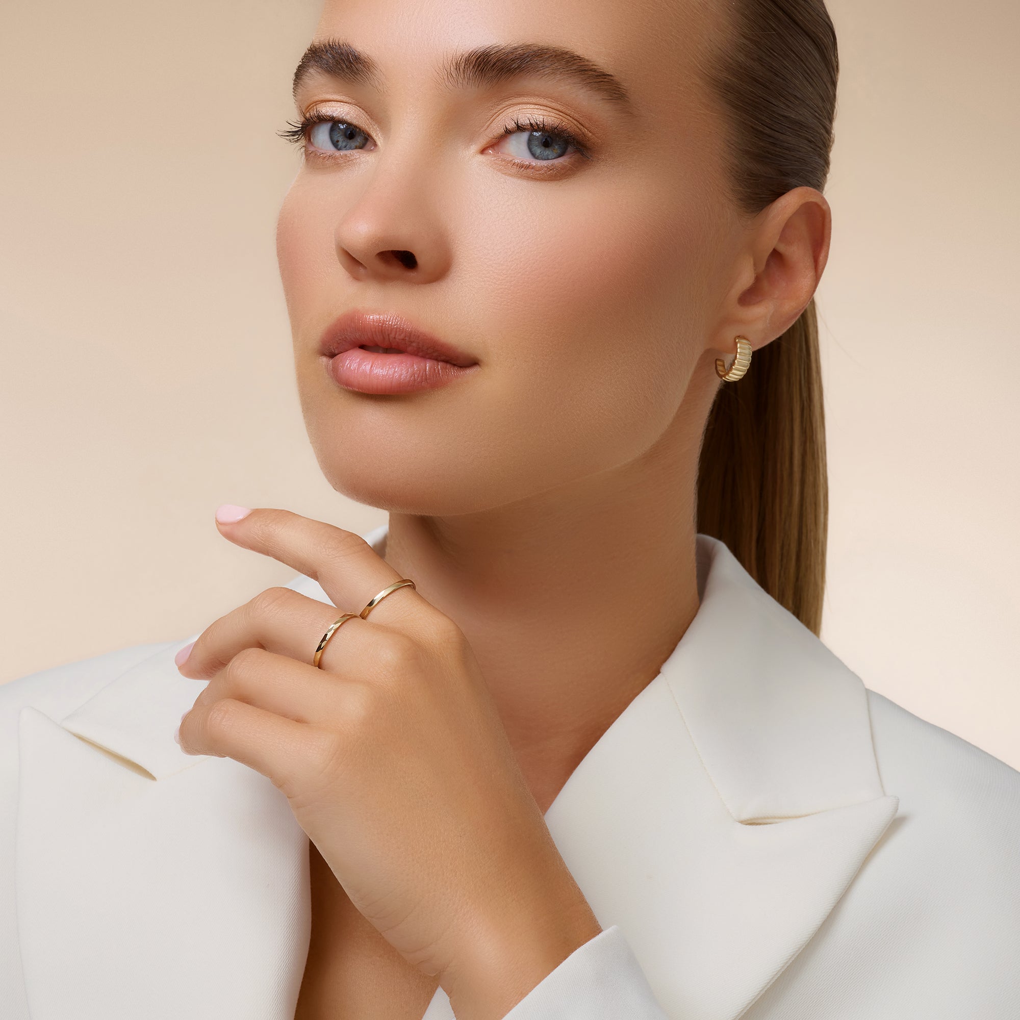 Gehamerde Stapelring