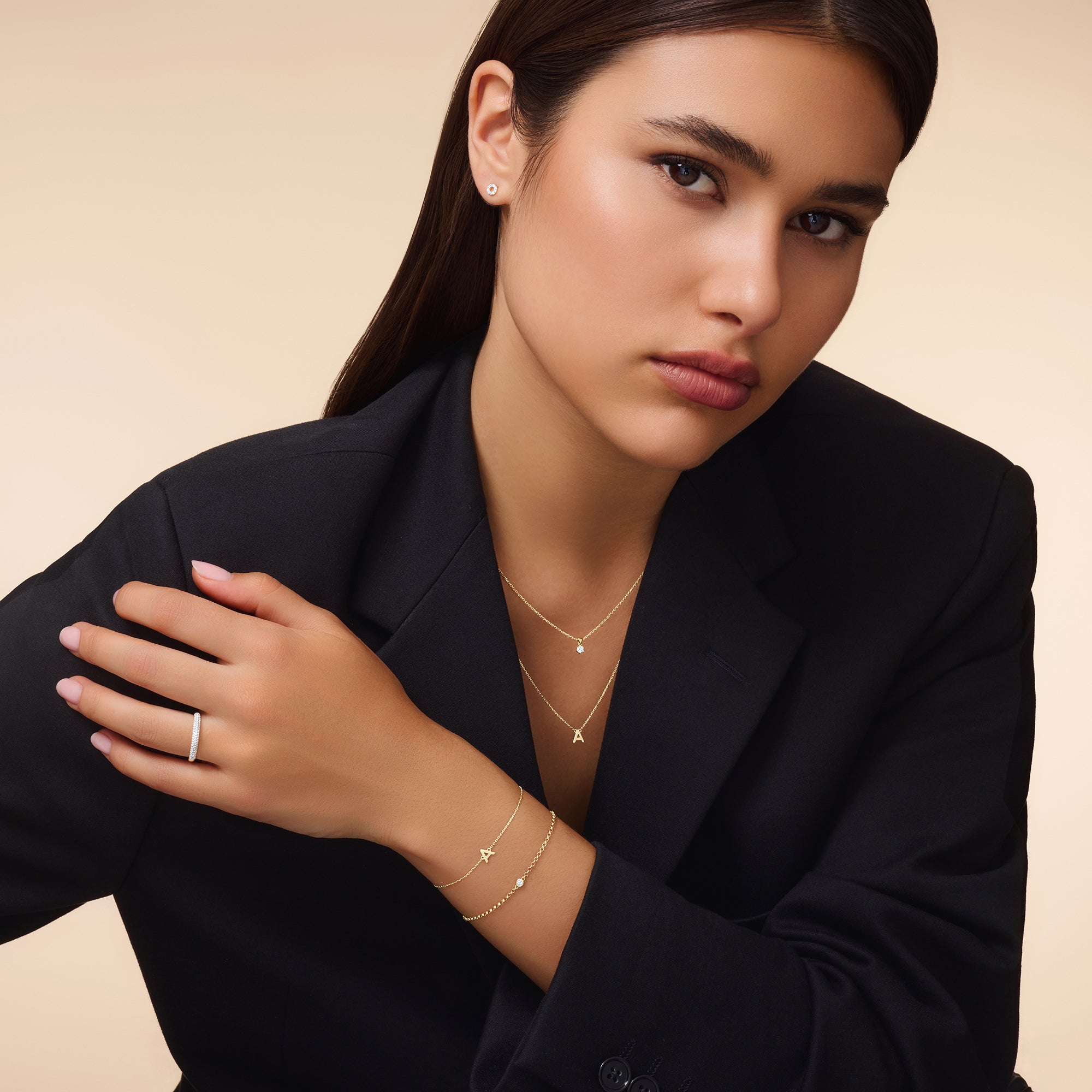 Initiaal Letter Ketting Dames