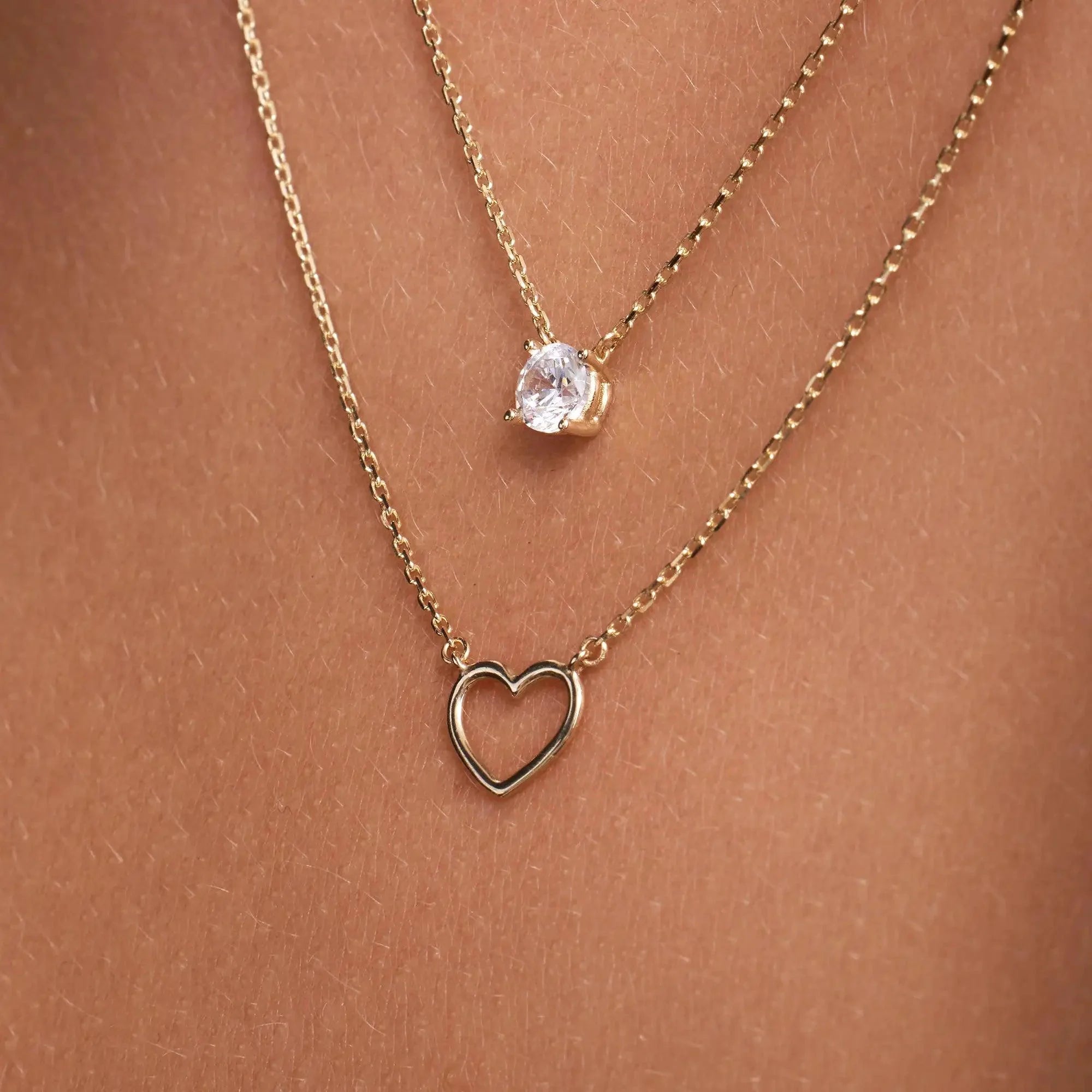 Open Hart Hanger Ketting Dames