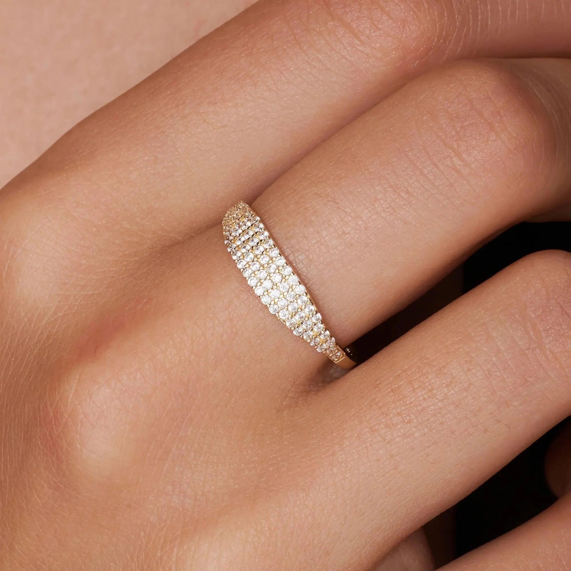 Pavé Zirkonia Gegelring