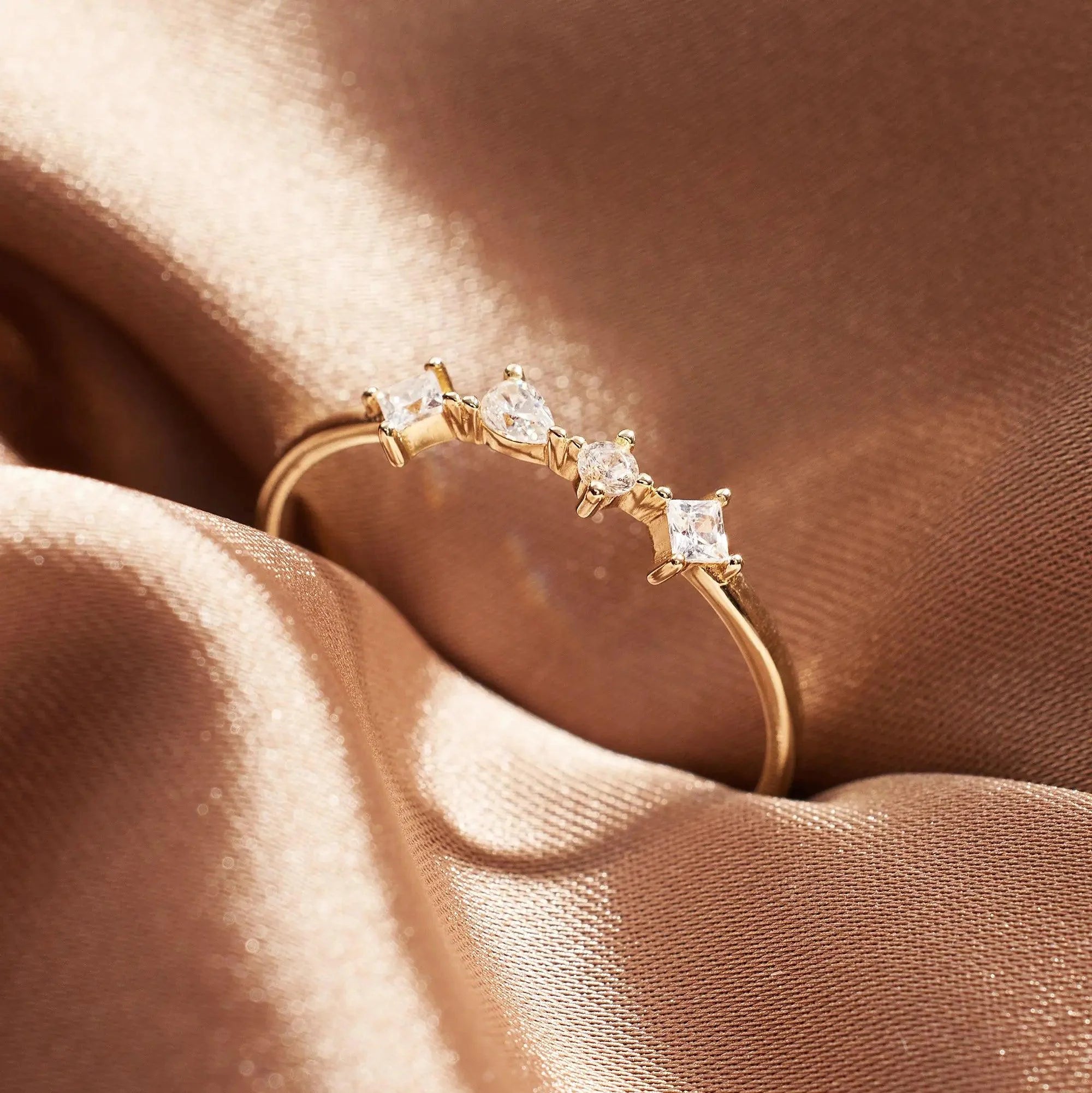 Sprankelende Zirkonia Statement-ring