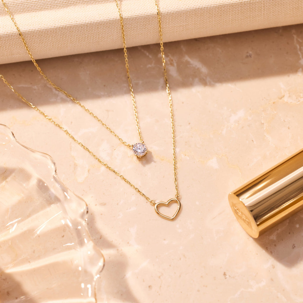 Open Hart Hanger Ketting Dames