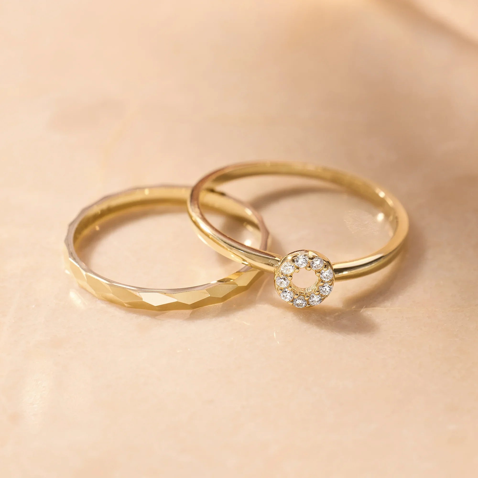 Gehamerde Stapelring