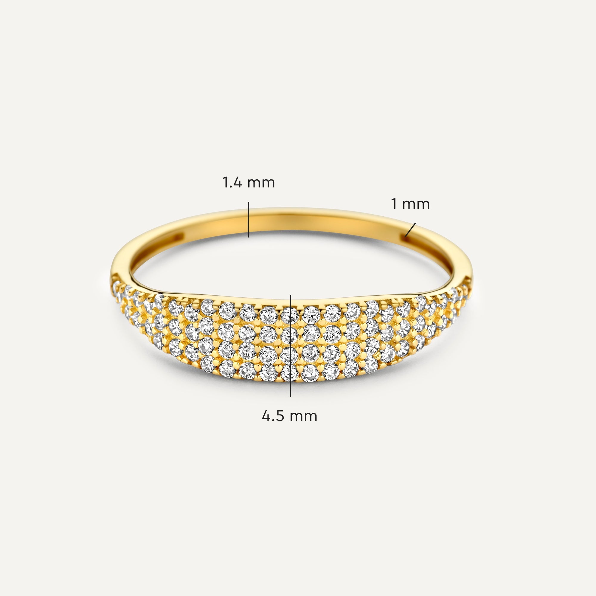 Pavé Zirkonia Gegelring