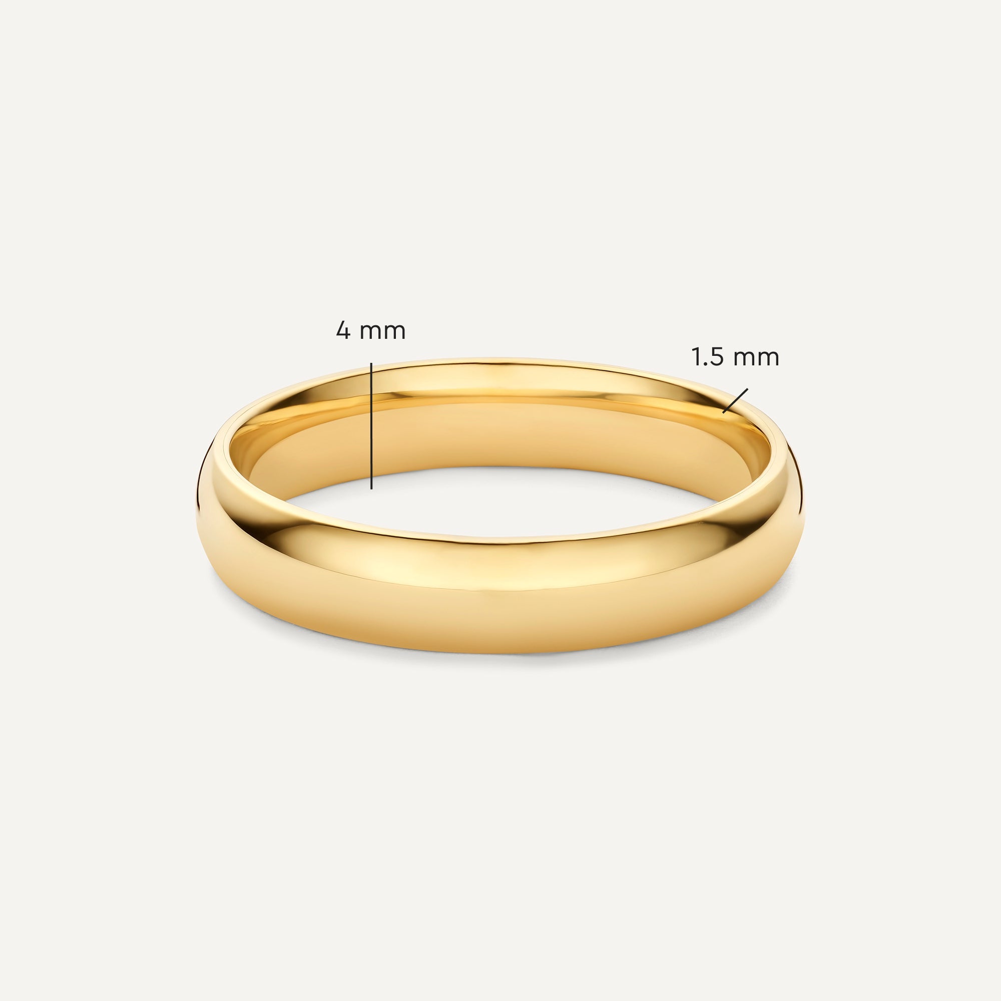 4 mm Curve Band-ring