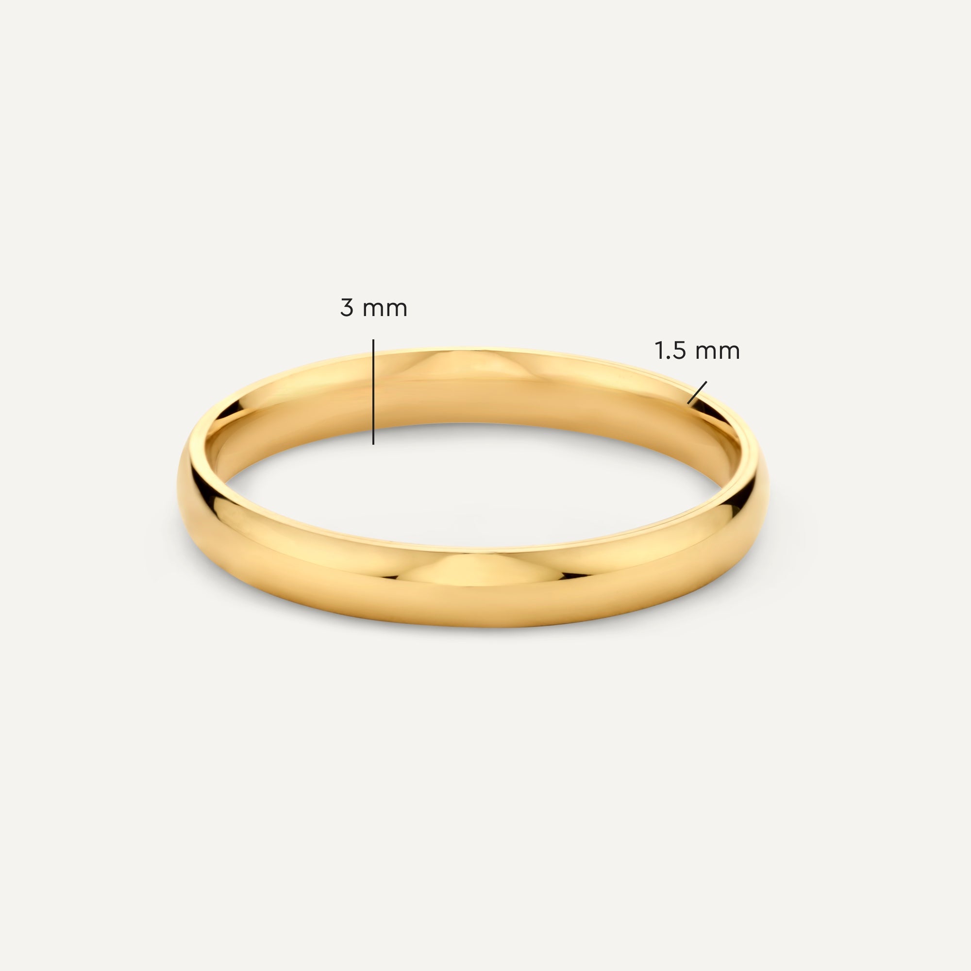 3 mm Curve Band-ring