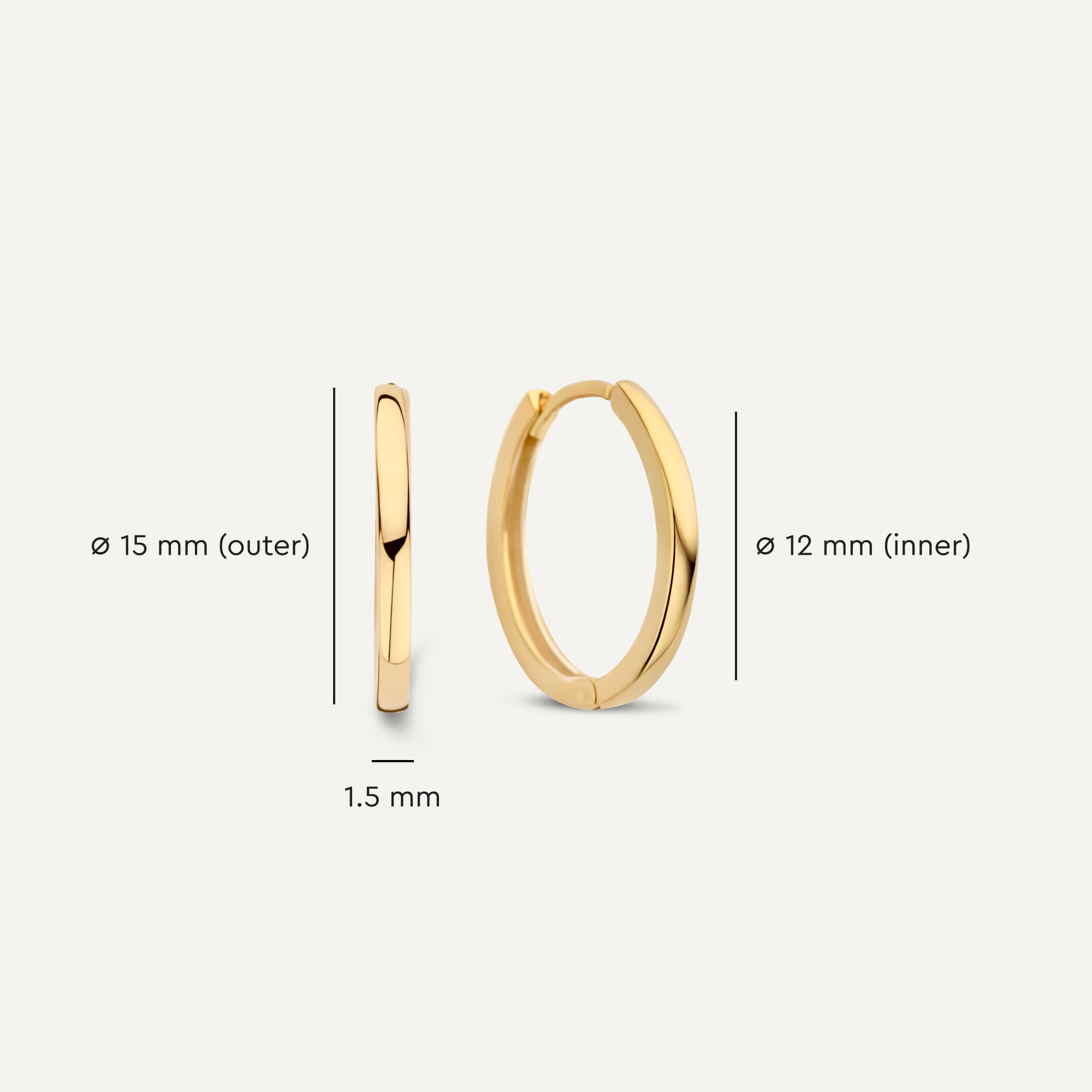 Essential Kleine Oorringen (15 mm)