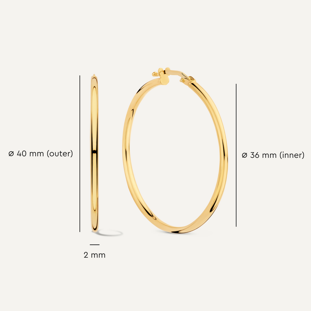 Tube Oversized Oorringen (40 mm)