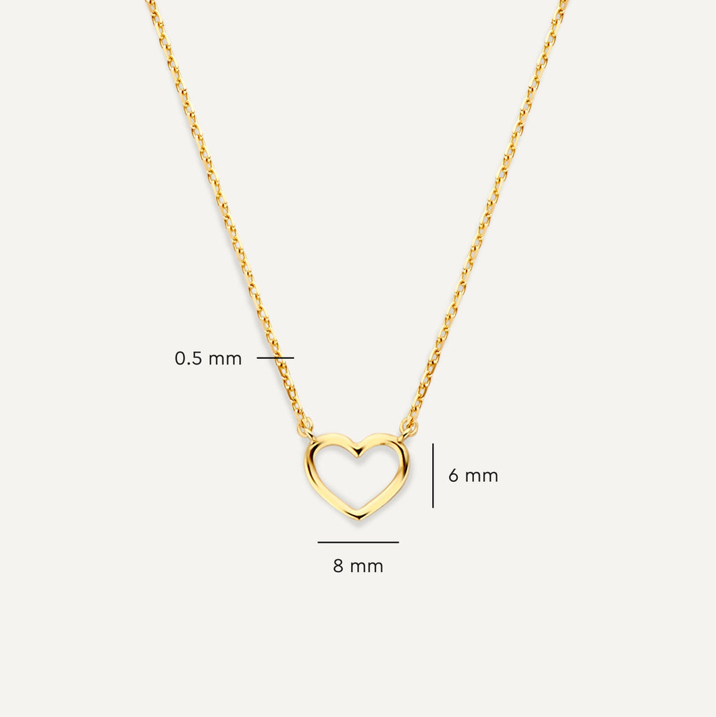 Open Hart Hanger Ketting Dames