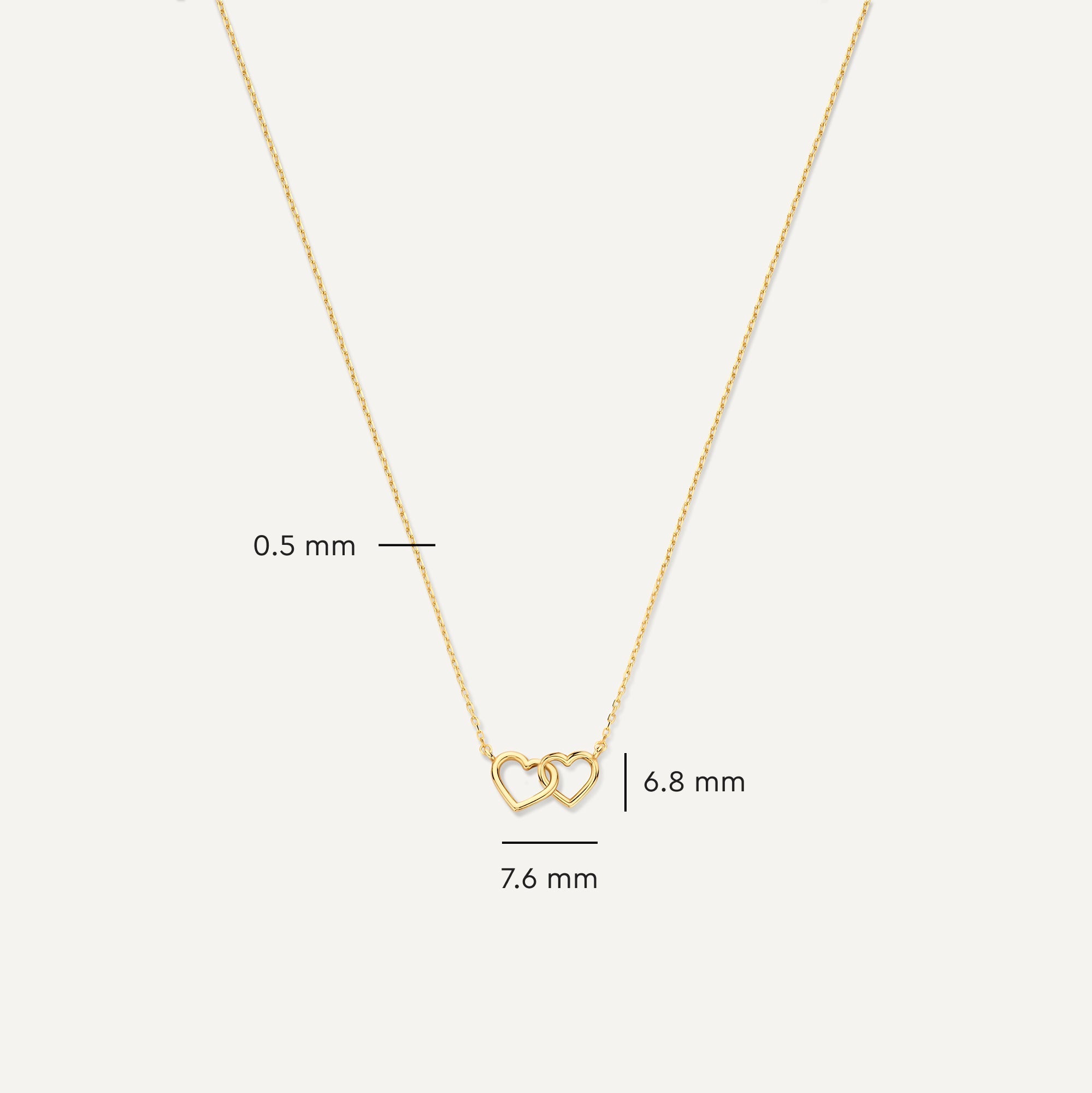 Hart Hanger Schakelketting Dames