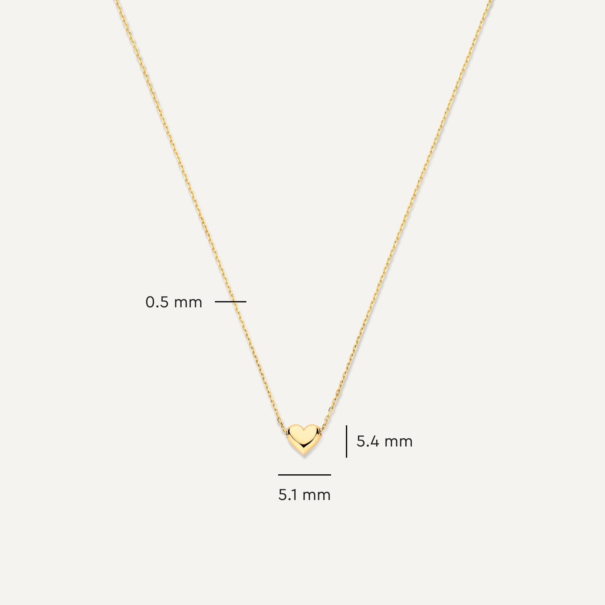 Puffy Hart Hanger Ketting Dames