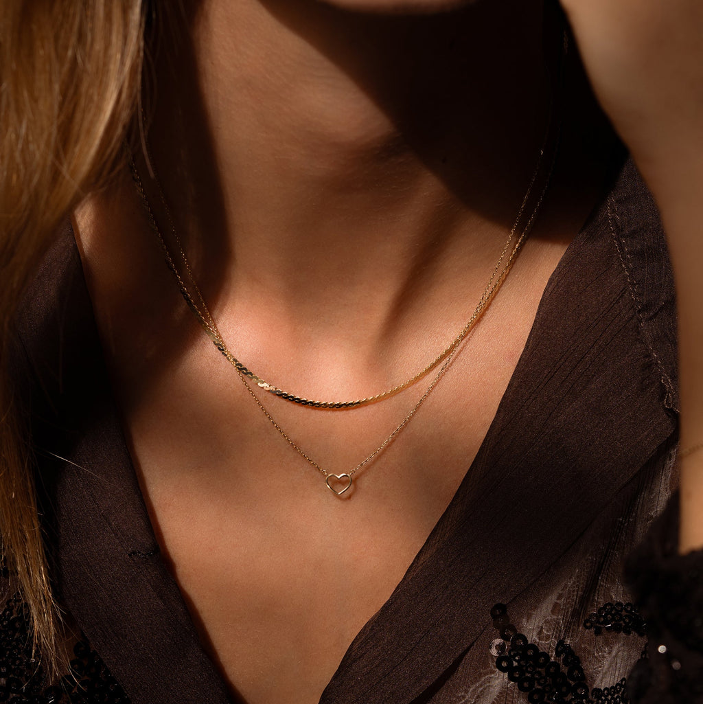 Open Hart Hanger Ketting Dames